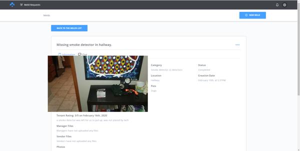 Smoke detector that was supposed to be installed. That was instead just left and marked as complete in their maintenance portal.