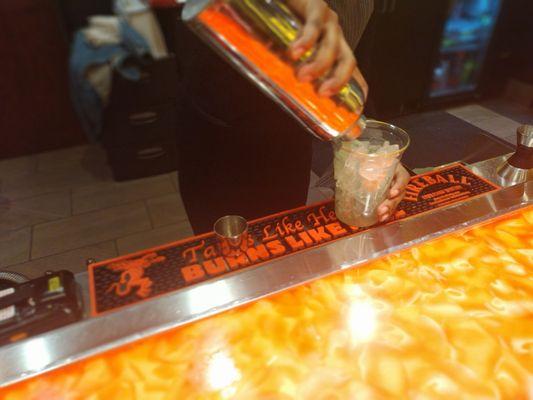 Mixin..she was nervous, but did great!