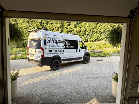 Van on the job in Villanova