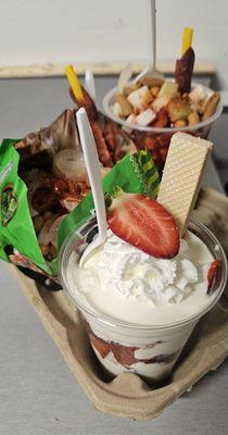 Tosti Locos, Churro Locos and Fresas/crema