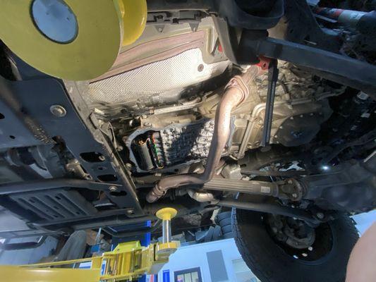 Cleaned mating surface.