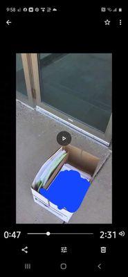 My files that were placed outside of Tom Siedow's office on the sidewalk.