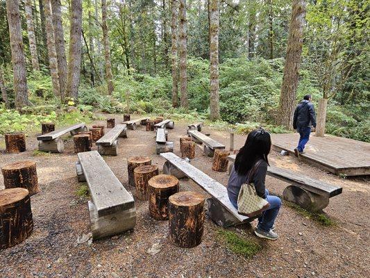 Amphitheater area with a stage and lots of seating