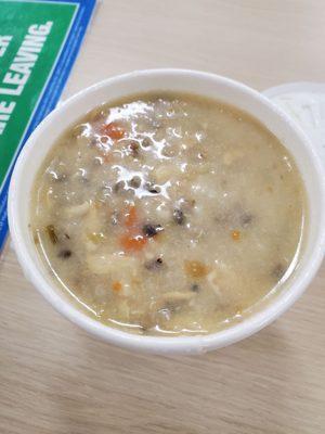 Cream of wild rice soup. Good!