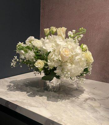 Celebrate, birthdays, in bloom with Luscious white flowers. For party centerpieces