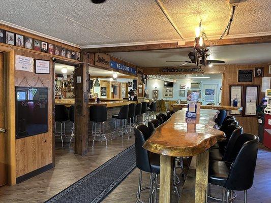 Bar and dining area
