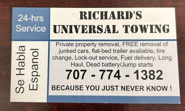 Richard's Universal Towing & Hauling
