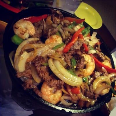 Juan's signature Flaming Fajitas Combo for two!