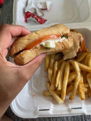 Flattest Philly Steak and Cheese Sub I've ever encountered. better off just buying steakums from the grocery store. SMH.