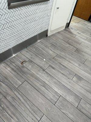 Yogurt on the floor and in the trays. I was told it vc was the customers fault and the workers would not clean.... So sad!