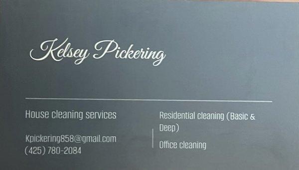 Kelsey Pickerings Cleaning Services