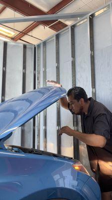Jose, our leading smog technician. strides for excellence all times under an inspection!