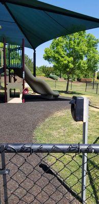 Hand sanitizer at the playground to keep hands clean