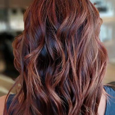 Caramel Brown and Copper Balayage