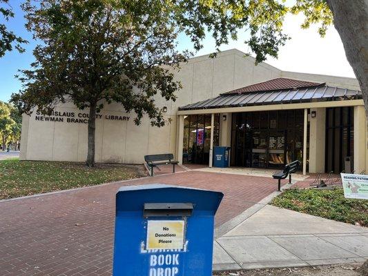 The outside of the library