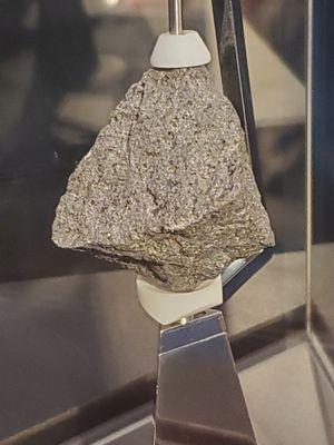 Moon Rock brought back by Neil Armstrong on Apollo 11--first landing on the moon.