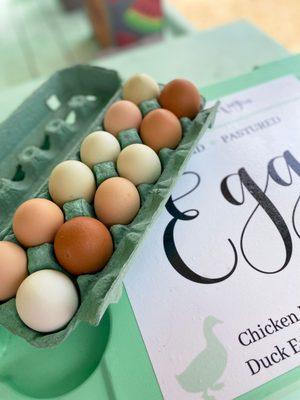 Pastured eggs are rich in color and flavor