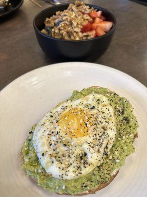Avocado Toast and Authentic Greek Yogurt Parfait