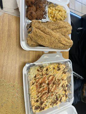 Cat Fish Plate, Shrimp & Grits