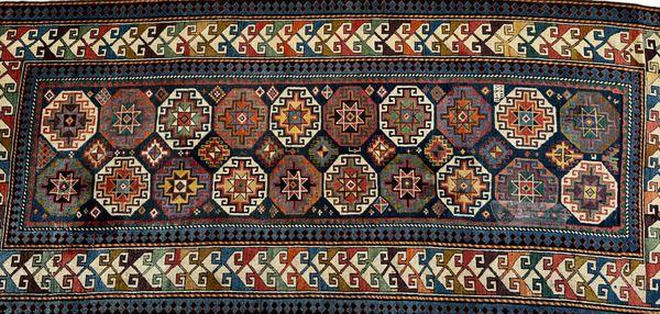 A Beautiful Antique Caucasian Moghan Runner 3-8x8-4 from Manoukian Rugs © 2025 Manoukian