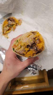 Carnitas Burrito with no lettuce
