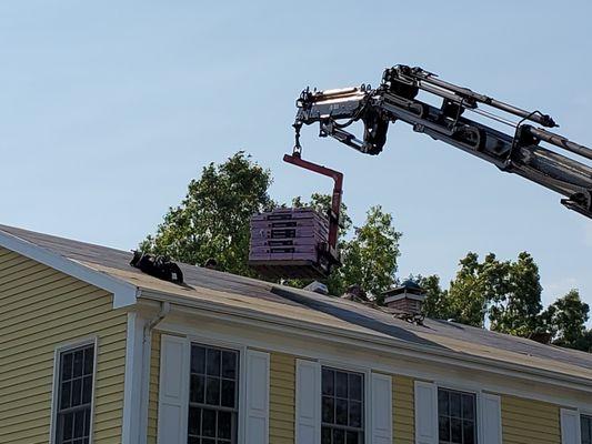 New shingles being delivered ...
