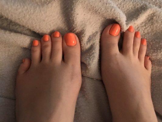 Creamsicle pedi