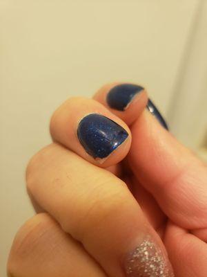 Gel manicure 4 days old.