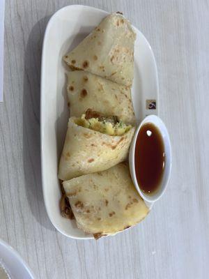 Egg pancake with scallion egg