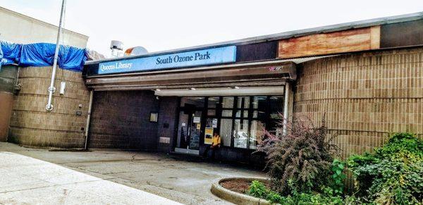 Outside the south ozone park library
