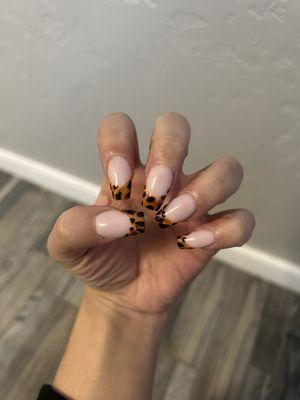 Cheetah french tips