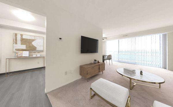 Living room and kitchen entrance