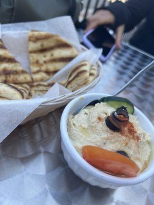 Hummus and pita bread