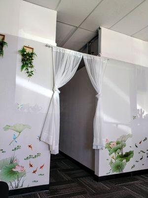 Doorway into the treatment rooms