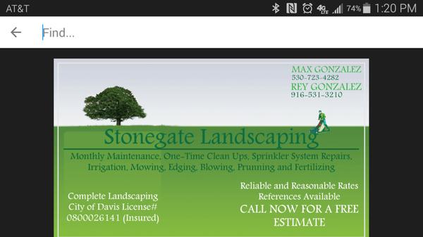 Stonegate landscape