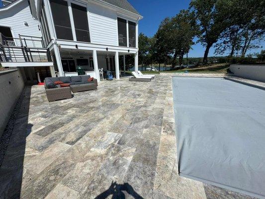 Pool and patio in the Northern Neck