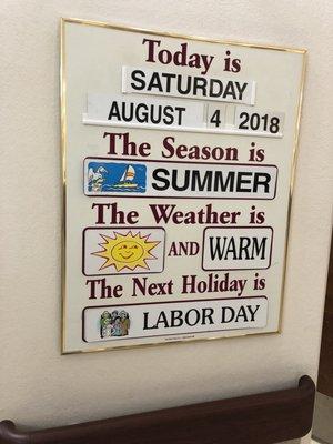 These are the kind of signs you see in nursing homes.