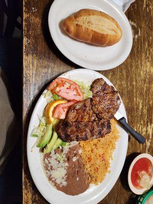 Carne asada plate..