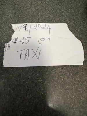 We were being charge $45 in cash from Cruise Port Everglades to FLL. Driver refused to use the meter