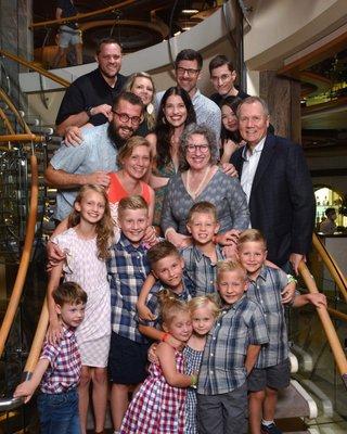 Maybe the best trip we've had, 19 of us on the RCL Navigator of the Seas, 19 people 6 staterooms, don't try this with out a great TA!