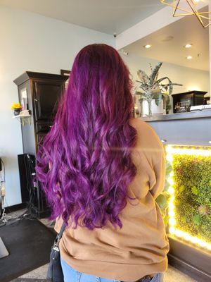 Full bleach with vivid color