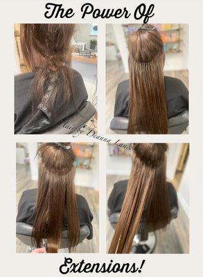 Best looking extensions on the market!! Long lasting and the most real looking available done by Hair By Deanna