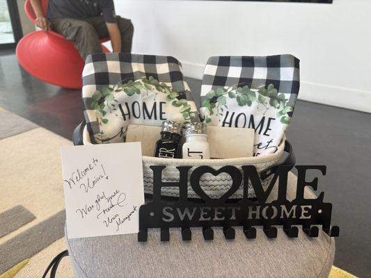 Welcome home gift!!
