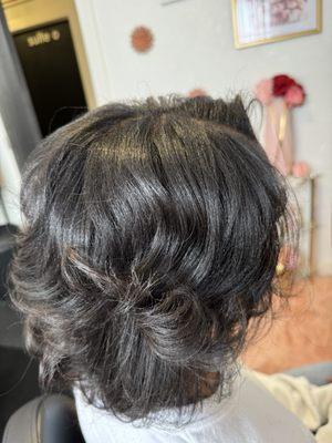 Relaxer, trim and silk press styling