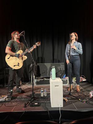 Up close with the performers.