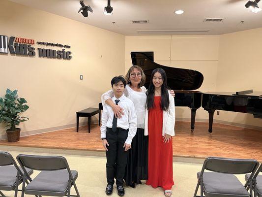 With siblings Sheldon and Milan. They performed together Concerto. It was wonderful! Proud of them!