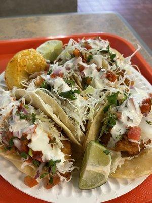 Fish tacos!!! Sooooo gooood!!!!