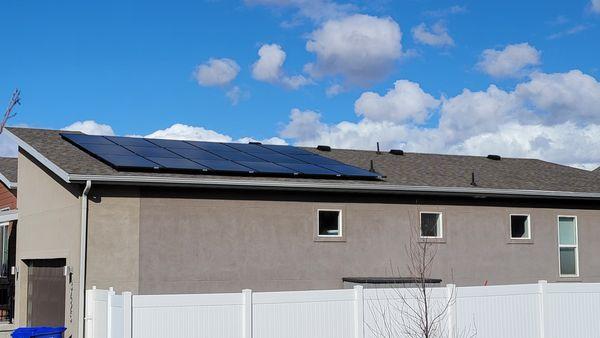 12 Panel Blue Raven Solar Panel installation Salt Lake City , Utah  from Beehive Solar