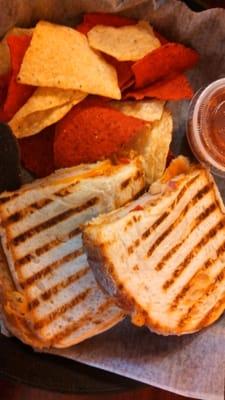 Turkey Habanero Panini with chips and salsa