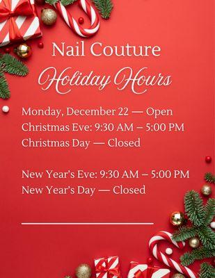 We wish you a joyful holiday season and a beautiful New Year.
Thank you for your continued support.